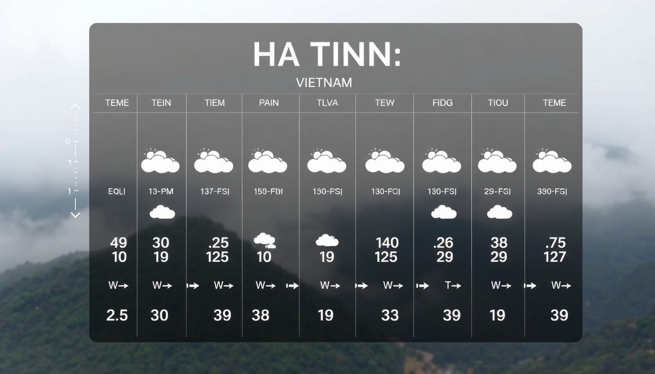 Thời tiết Hà Tĩnh 10 ngày tới: nhiệt độ, mưa, gió chi tiết